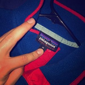 Patagonia Synchilla Pullover XS Red and Blue